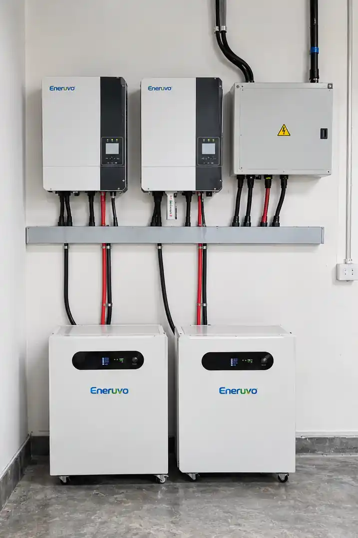 Home hybrid inverter and battery backup installation
